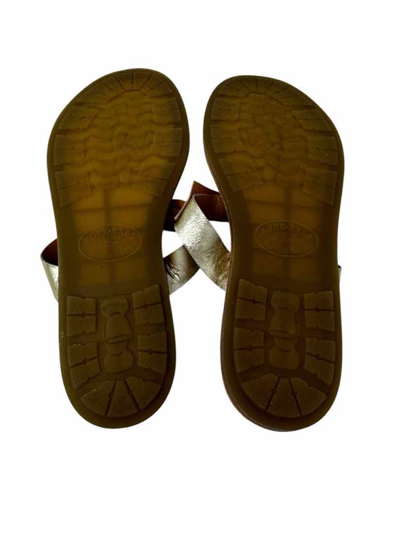Shoe Size 9 KORK EASE Gold Leather Sandals