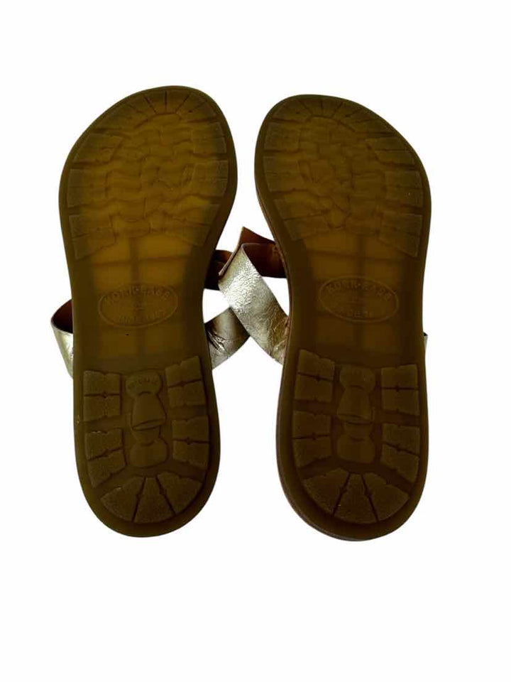 Shoe Size 9 KORK EASE Gold Leather Sandals