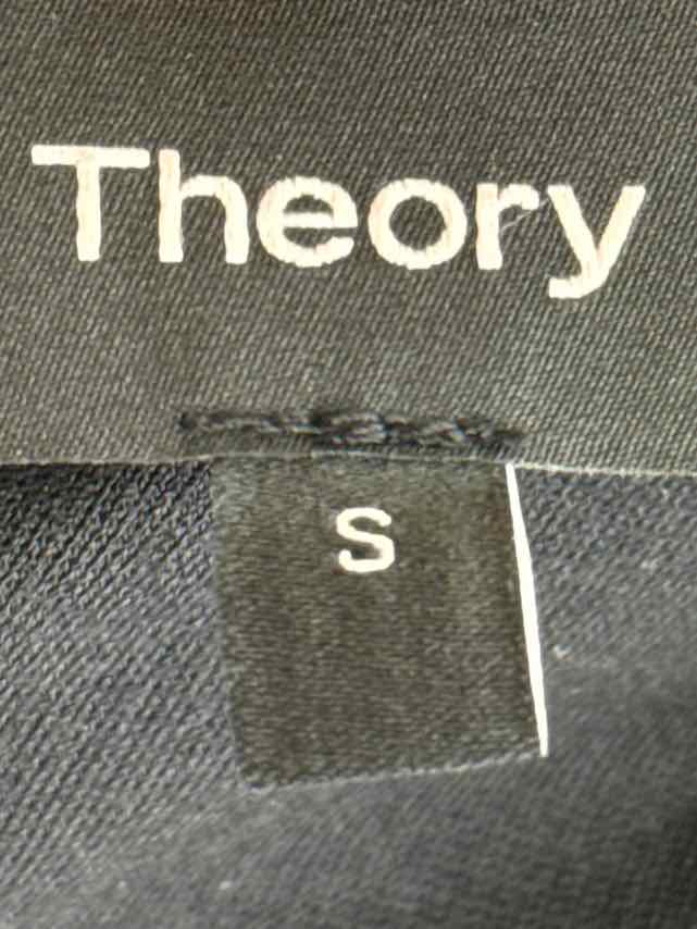 Size S THEORY Black Leather Shirt