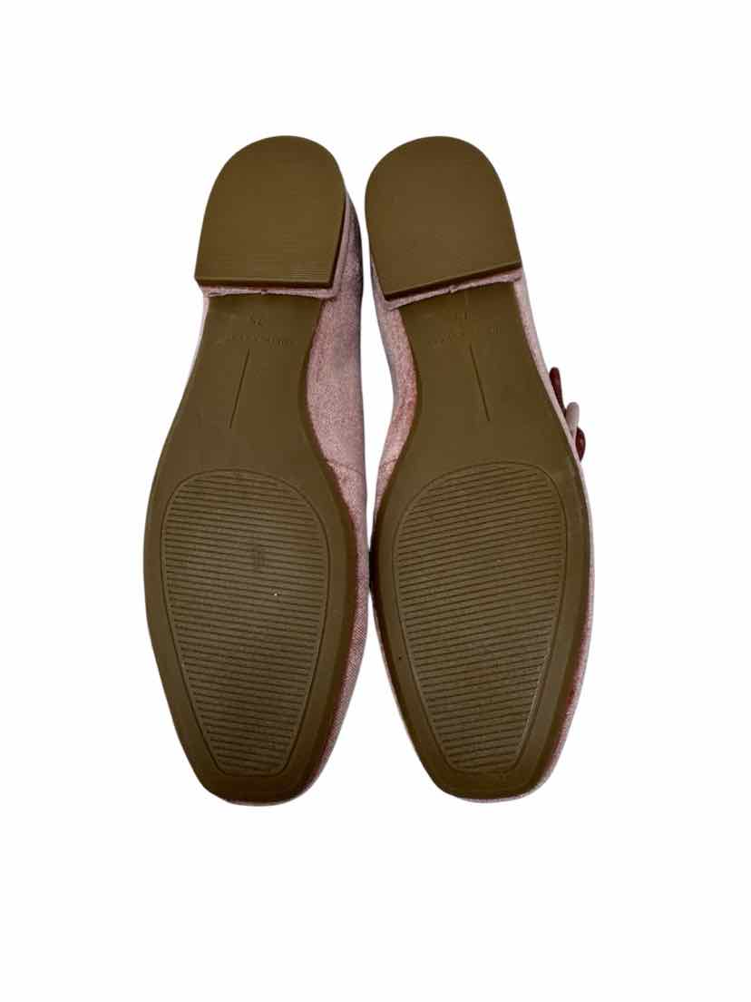 Shoe Size 7.5 CHELSEA & THEODORE Pink Velour Flats