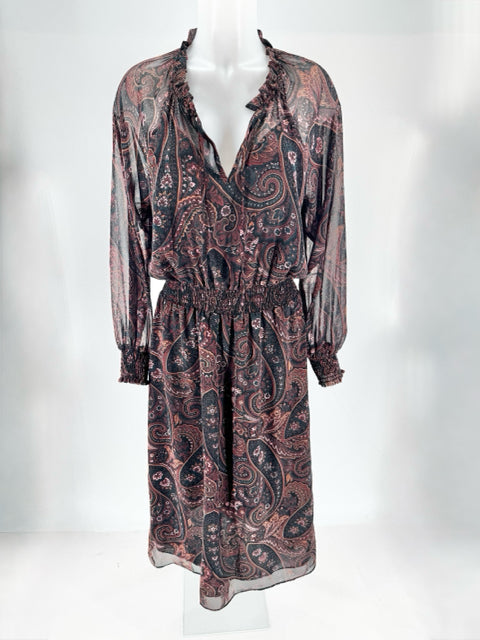 Size M Black Print Dress
