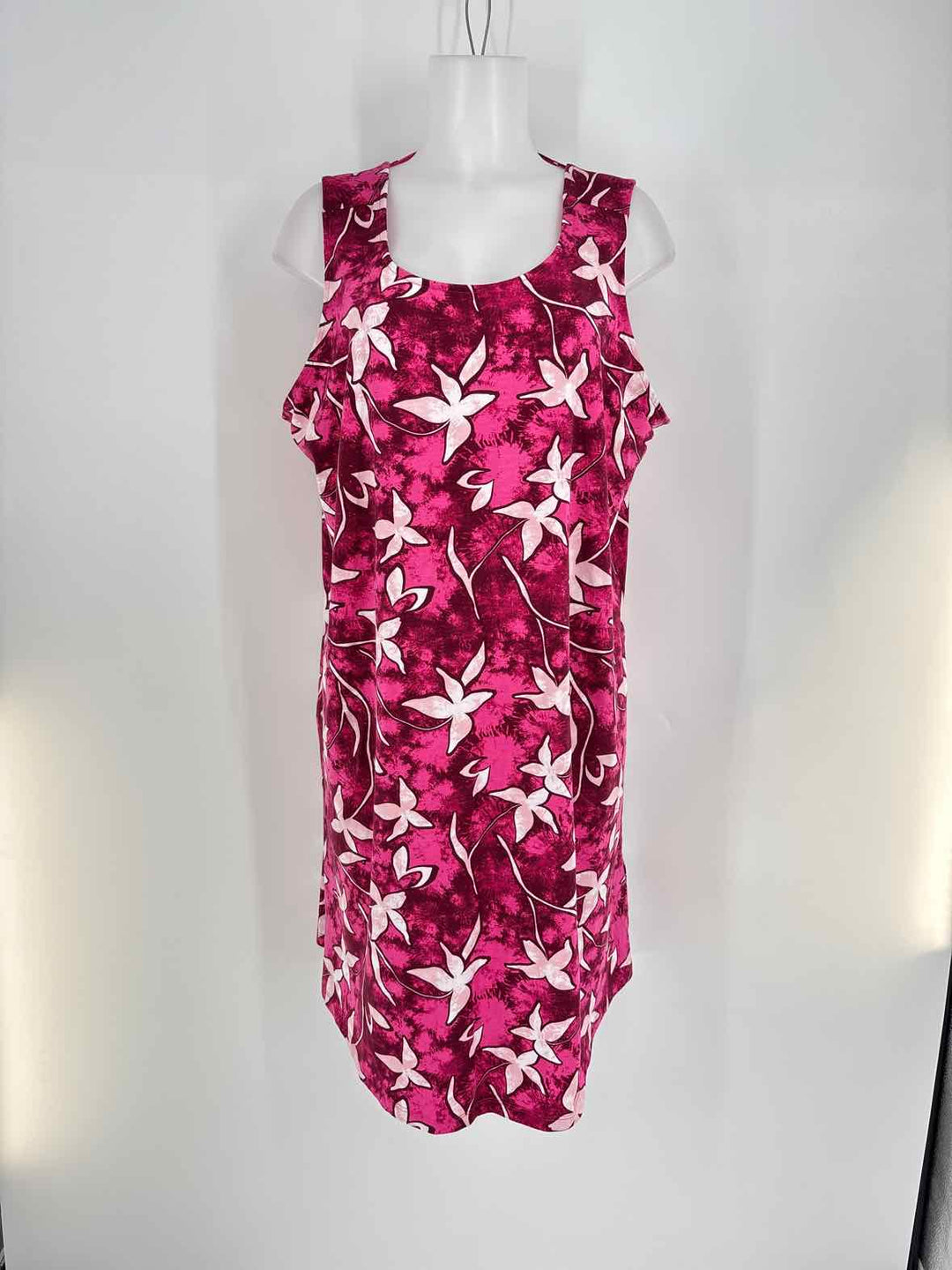 Size 1X D & CO PINK PRINT Dress