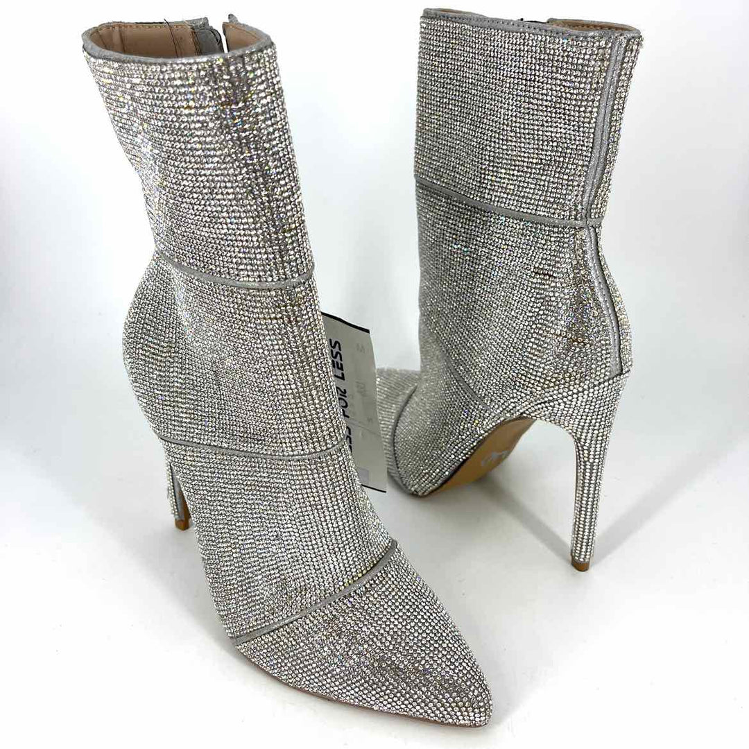 Shoe Size 6.5 Steve Madden Silver Rhinestone Boots