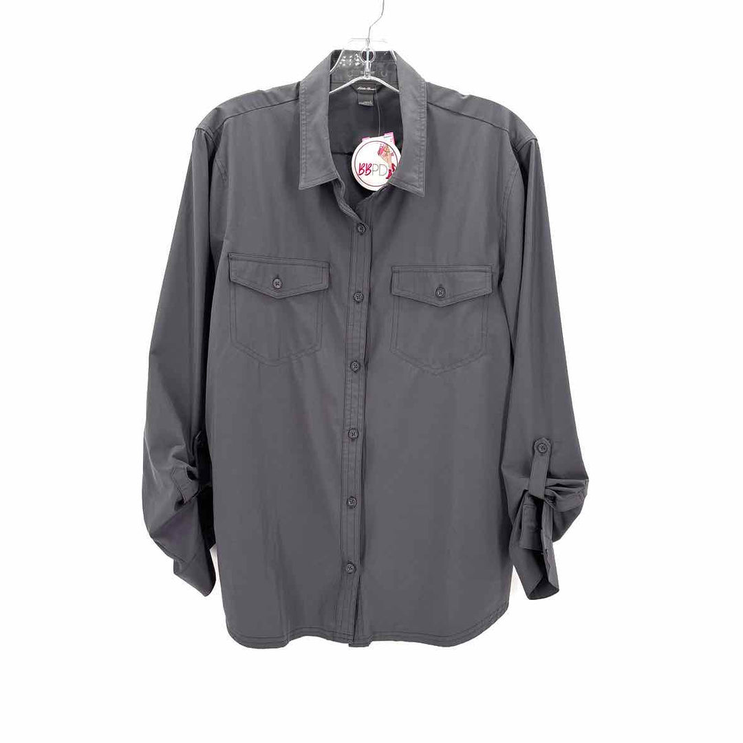 Size L EDDIE BAUER Gray Shirt