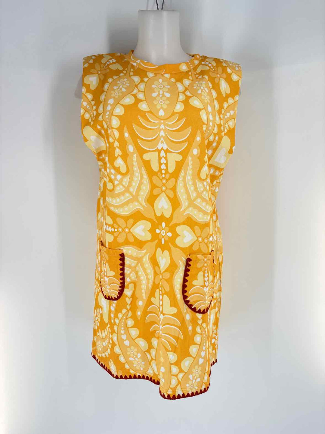 Size S FARM RIO Yellow Print Dress