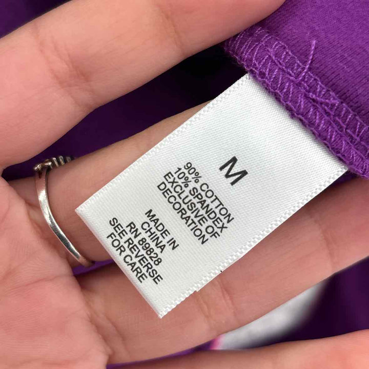Size M LOGO Purple Leggings