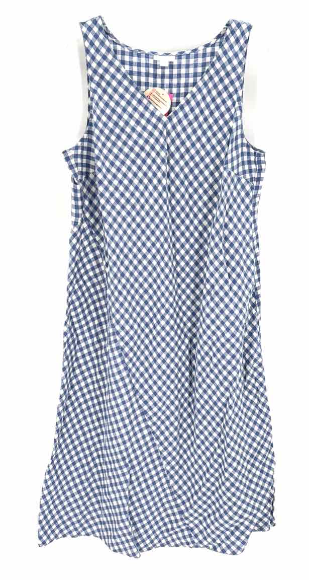 Size L J JILL Blue Print Dress