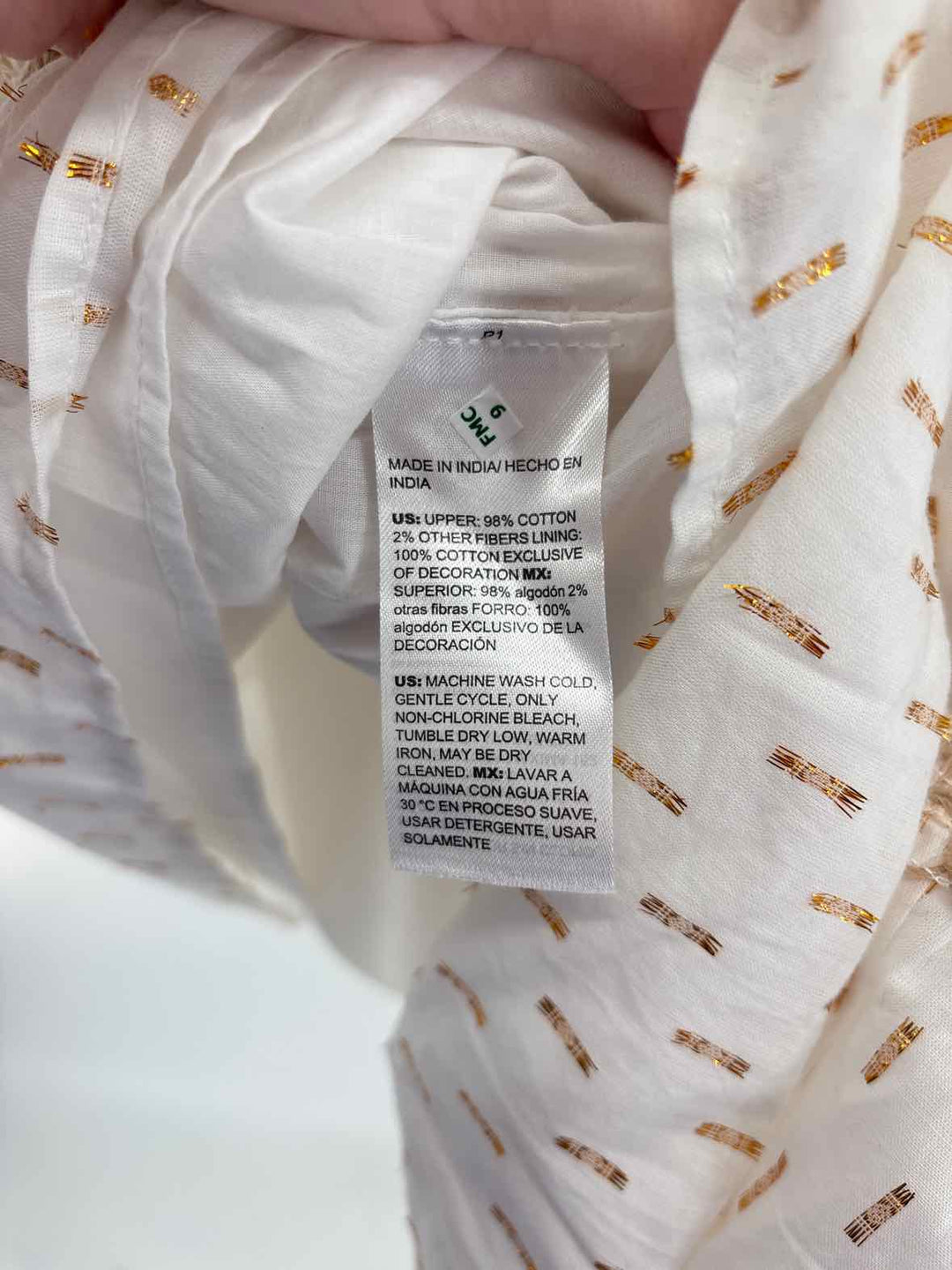 Size 16 Chico's White Print Dress