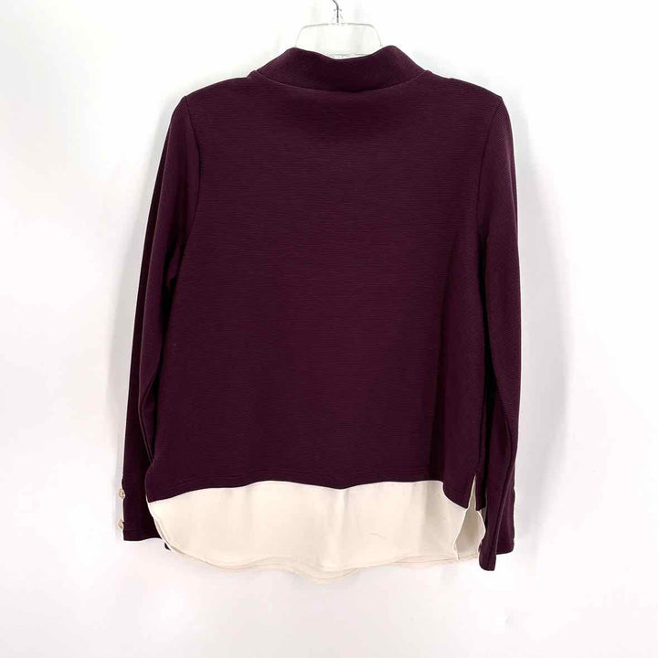 Size M Ann Taylor Burgundy Knit Sweater