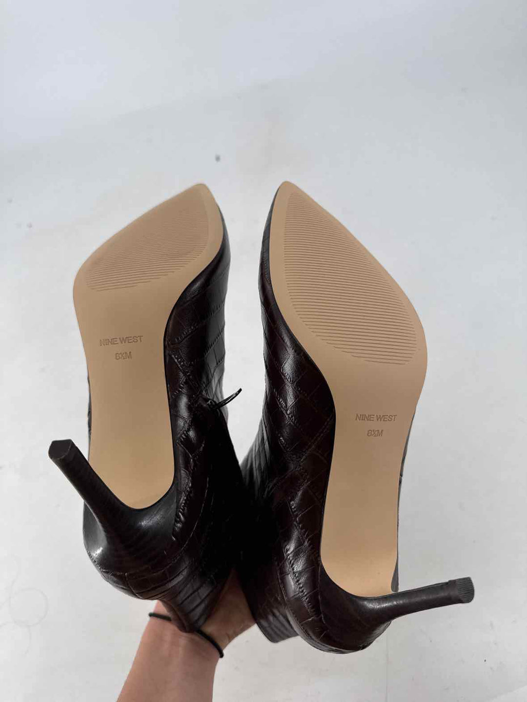 Shoe Size 8.5 Nine West Brown Leather Boots