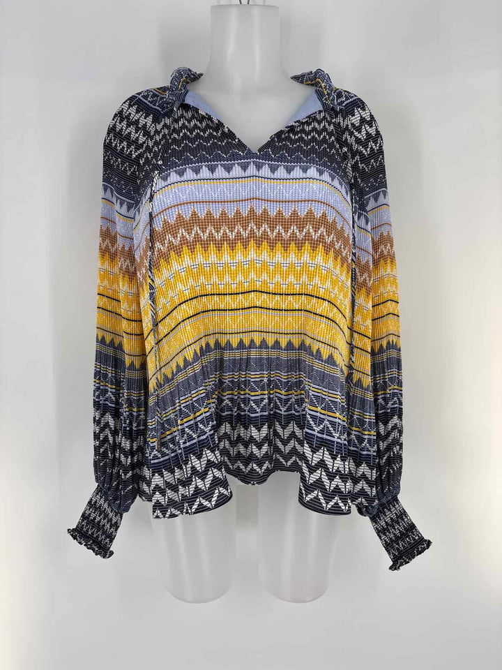 Size 36 TED BAKER Blue Print Shirt