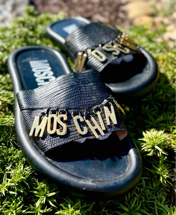 Shoe Size 40 Moschino Black Sandals