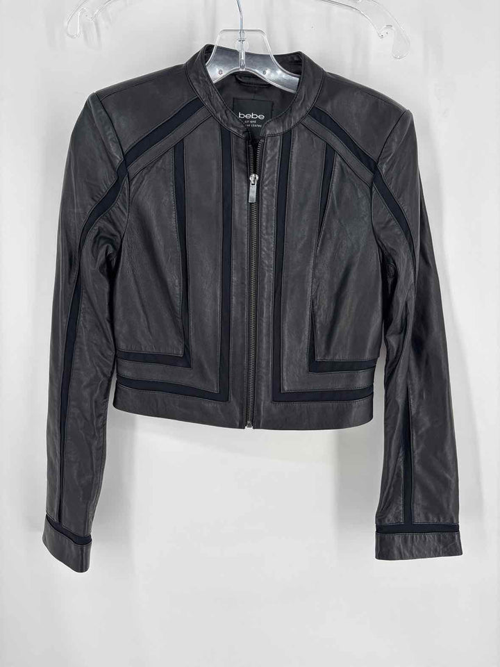 Size S BEBE Black Leather Jacket