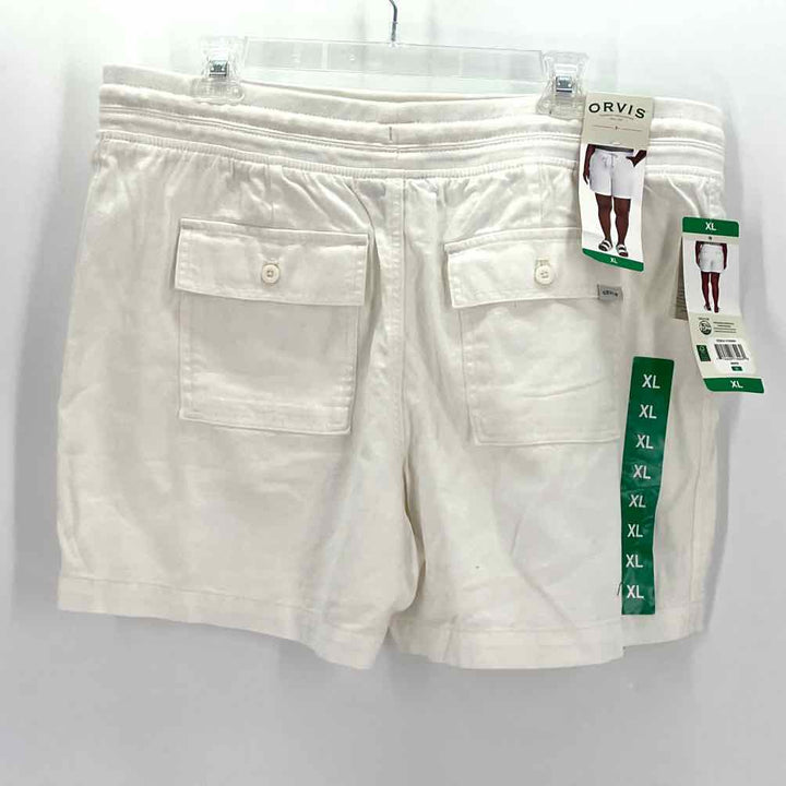Size XL ORVIS White Twill Shorts
