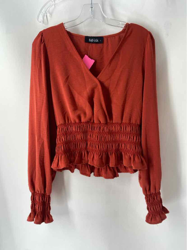 Size L FABRIK Orange Shirt