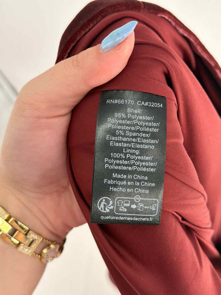 Size 2 HUTCH Burgundy Velour Dress
