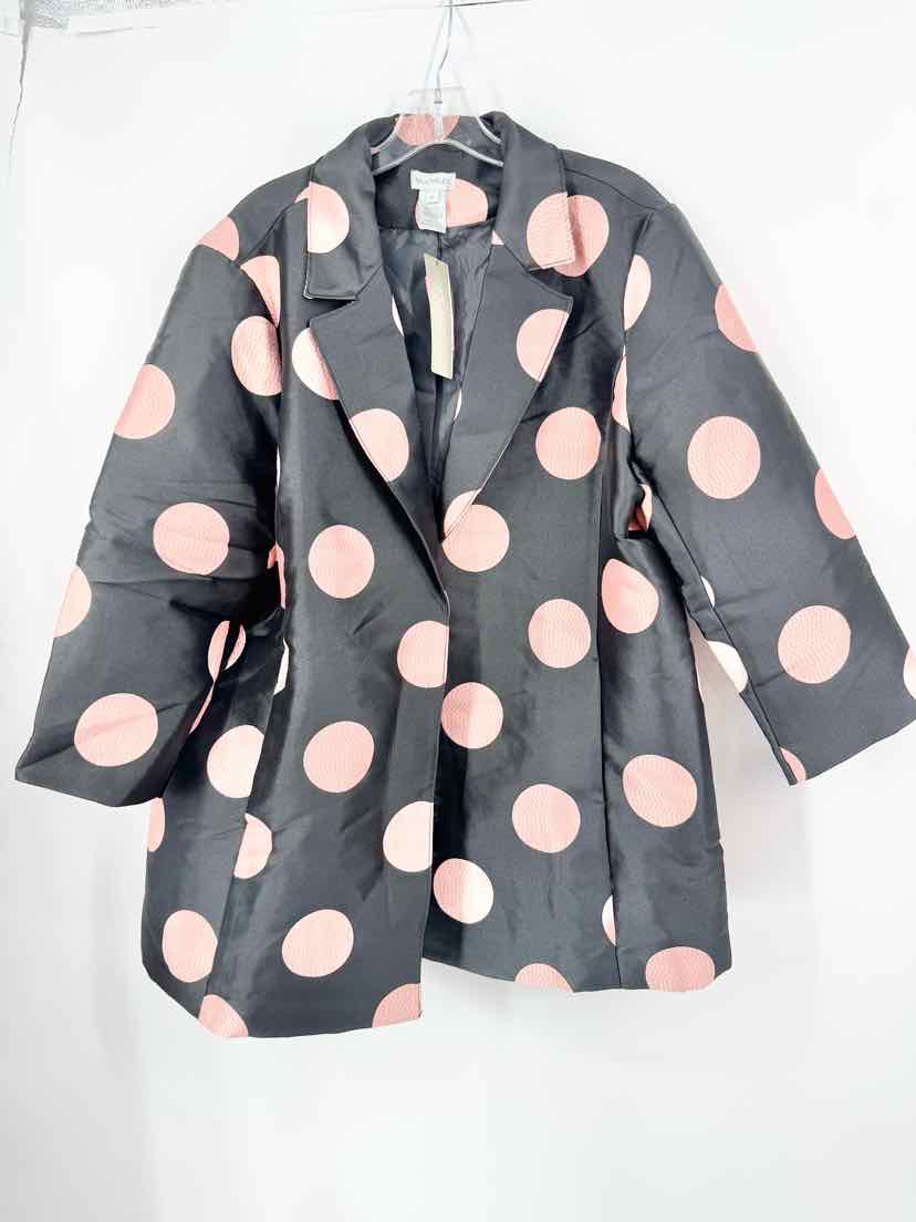 Size XL MULTIPLES Black Print Blazer
