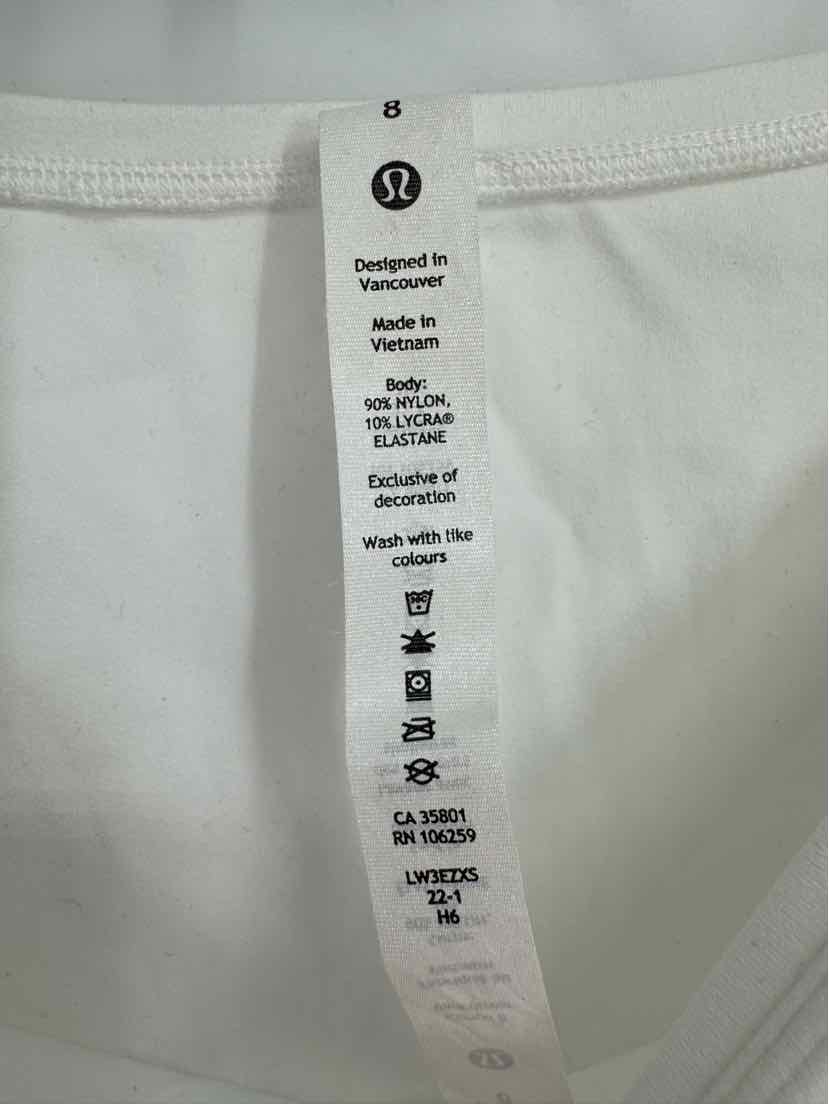 Size 8 Lululemon White Shirt