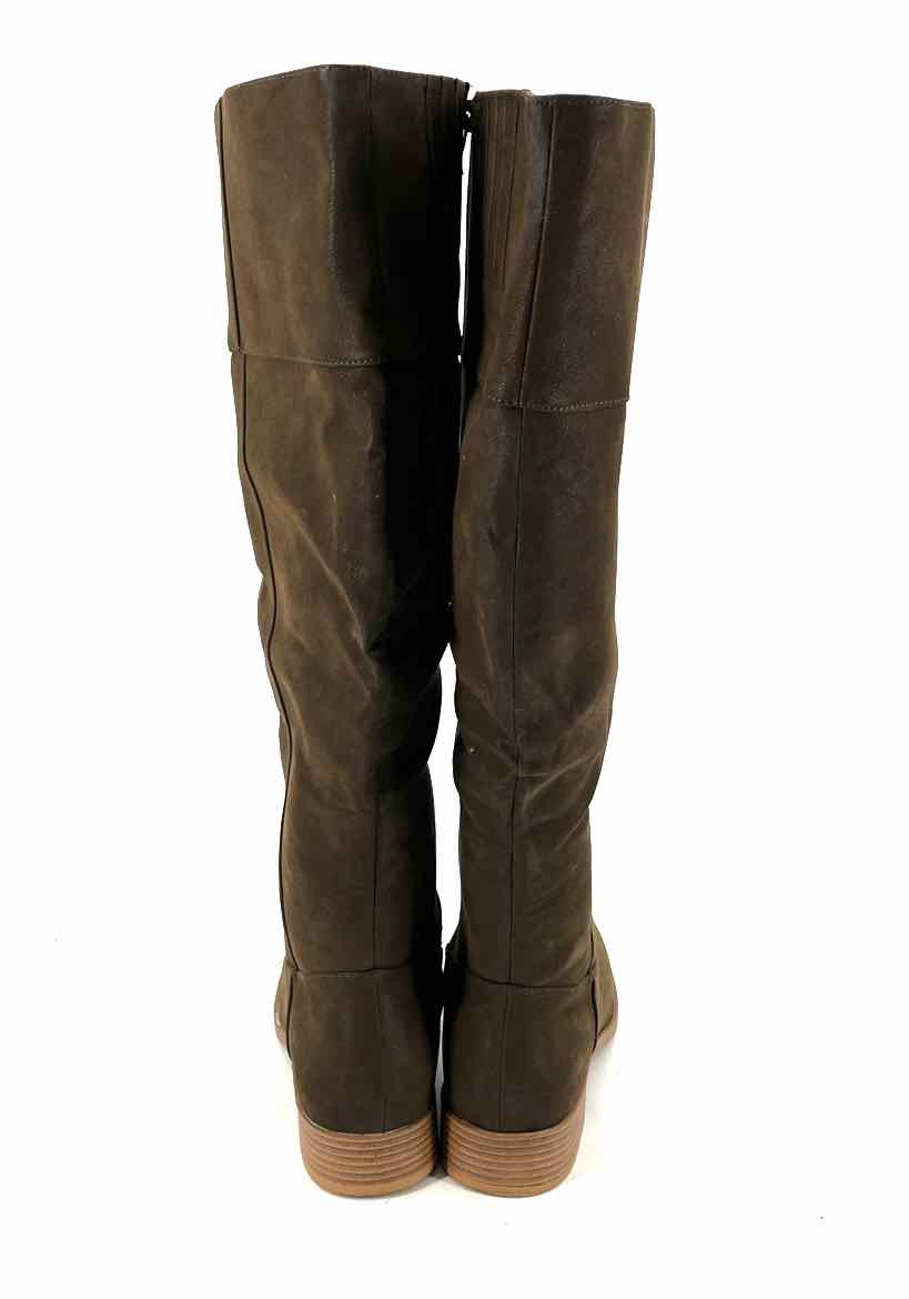 Shoe Size 10 ELOQUII Brown Faux Leather Boots