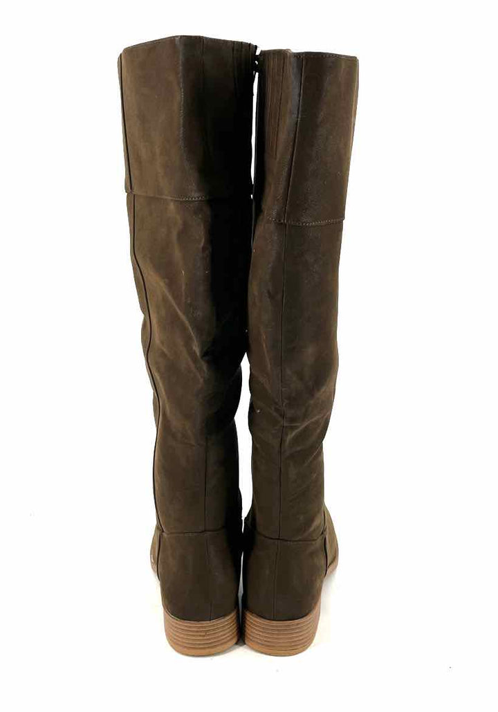 Shoe Size 10 ELOQUII Brown Faux Leather Boots