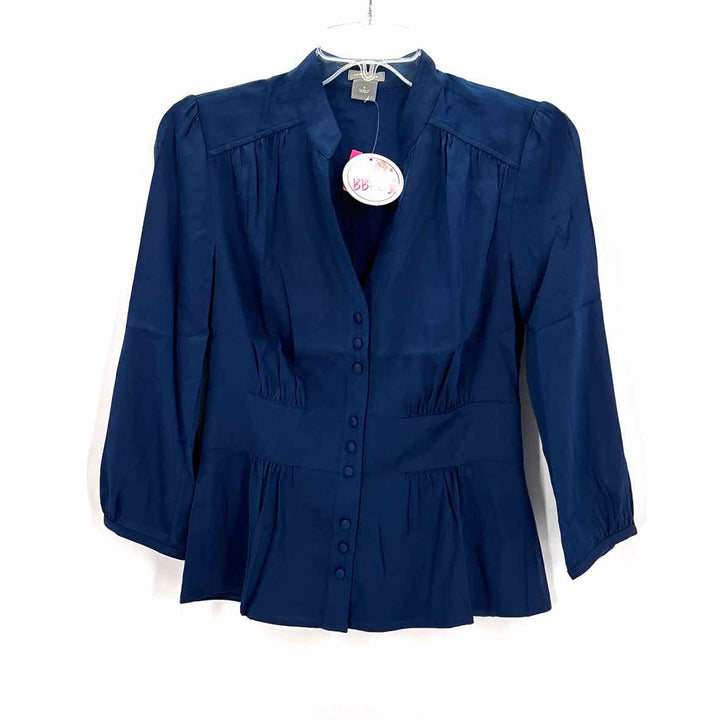 Size 0 Ann Taylor Navy Shirt