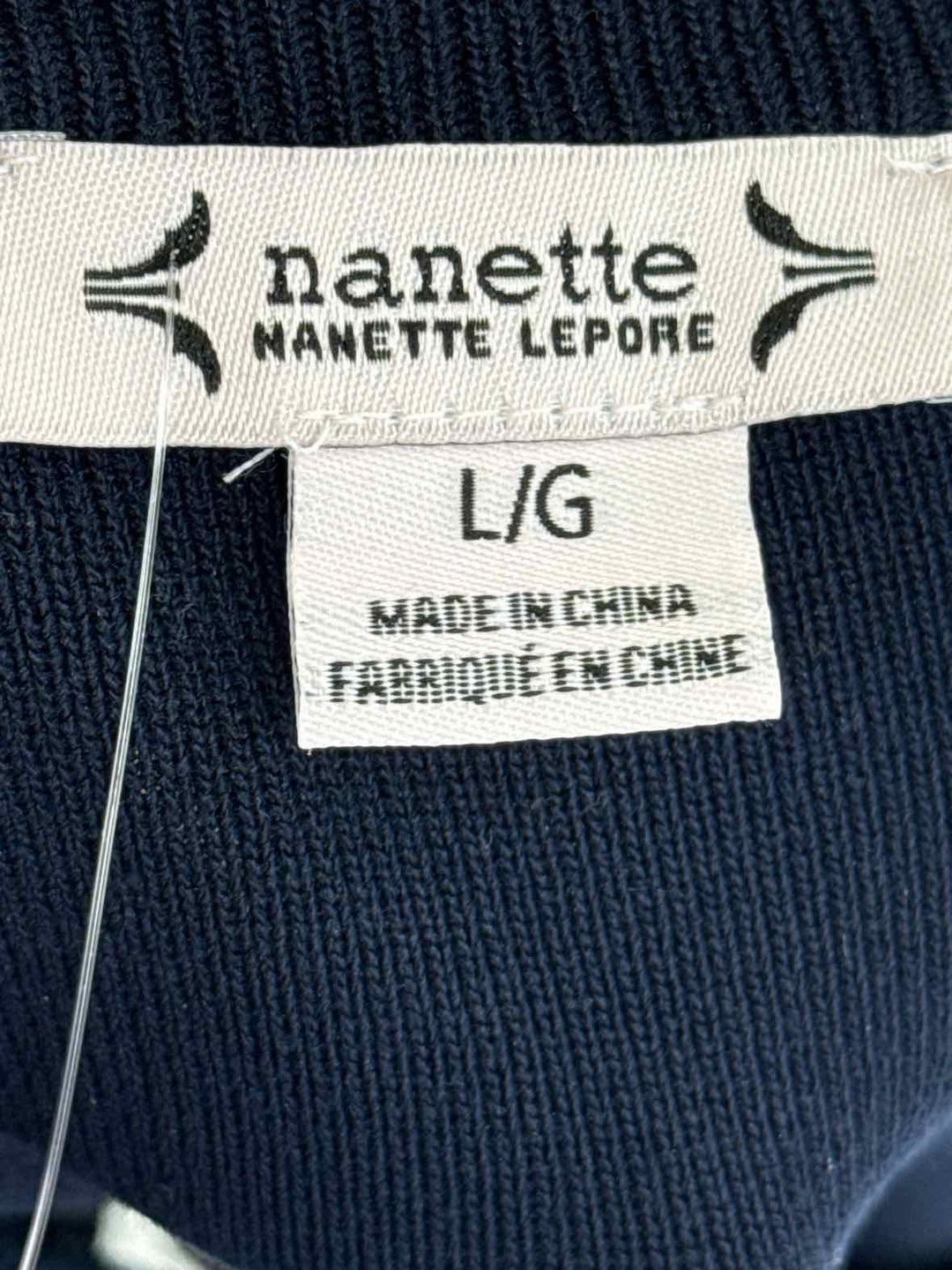 Size L NANETTE LEPORE Navy Sweater