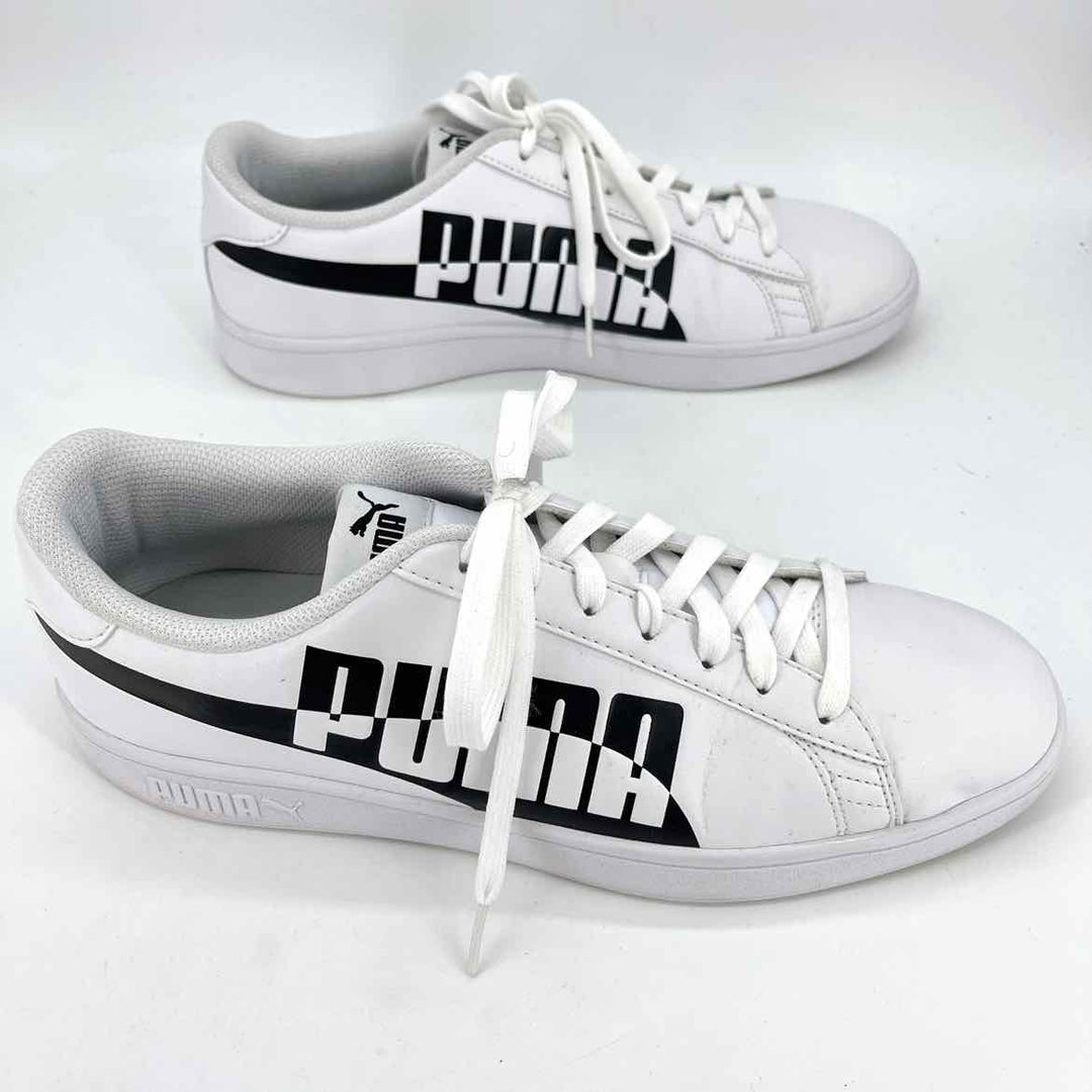 Shoe Size 44 Puma White Faux Leather Sneakers