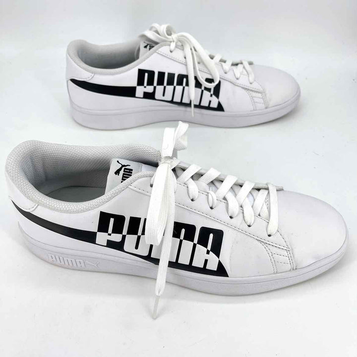 Shoe Size 44 Puma White Faux Leather Sneakers