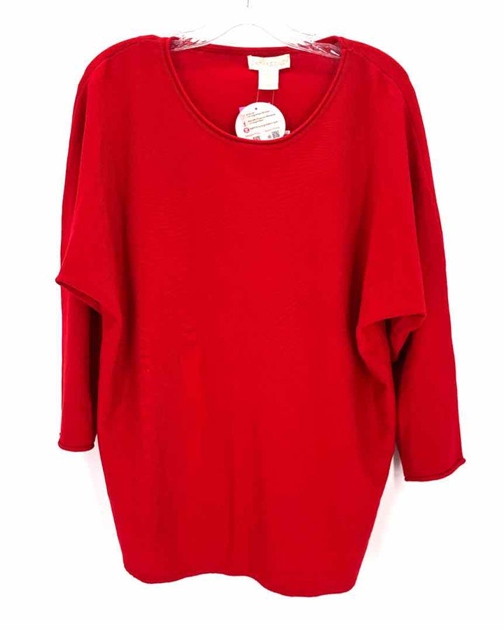 Size XL CYNTHIA ROWLEY Red Knit Sweater