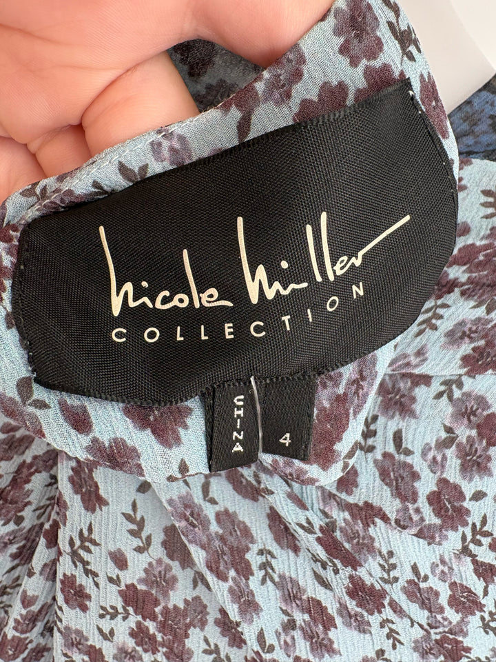 Size 4 NICOLE MILLER Blue Dress