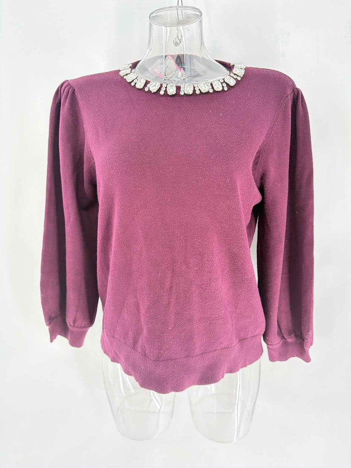 Size L Adrianna Papell Burgundy Sweater