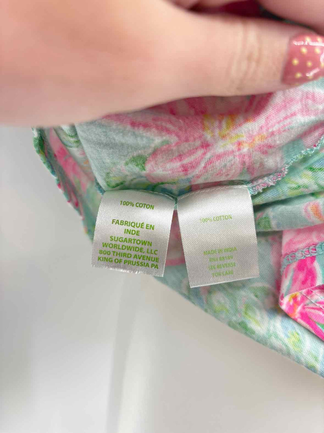Size S Lilly Pulitzer Green Print Shirt