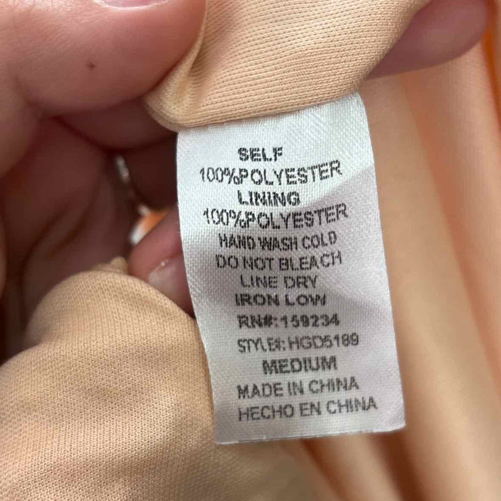 Size M FASHION NOVA Peach Sequined Dress
