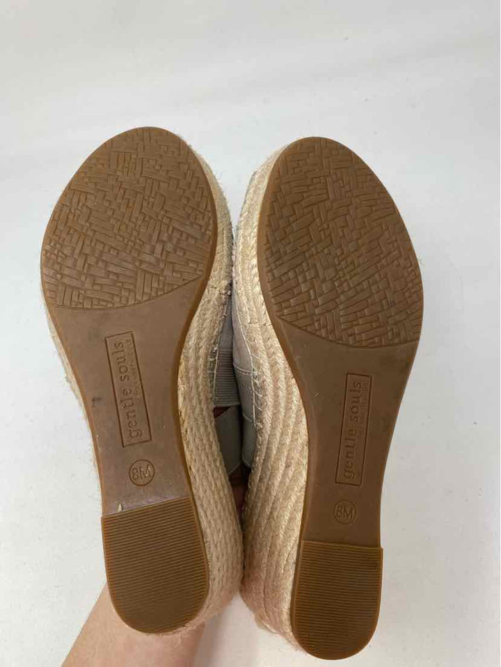 Shoe Size 8 GENTLE SOULS Tan Leather Sandals