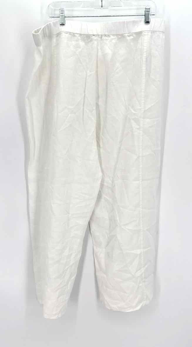 Size XL Eileen Fisher White Linen Pants