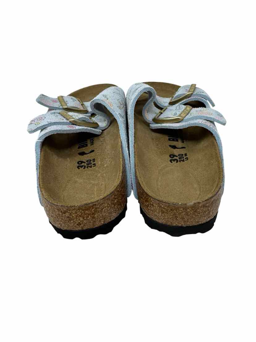 Shoe Size 39 Birkenstock Blue Print Sandals