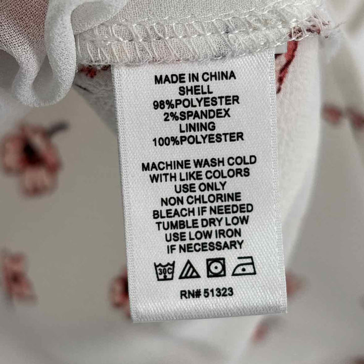Size L CECE White Print Shirt