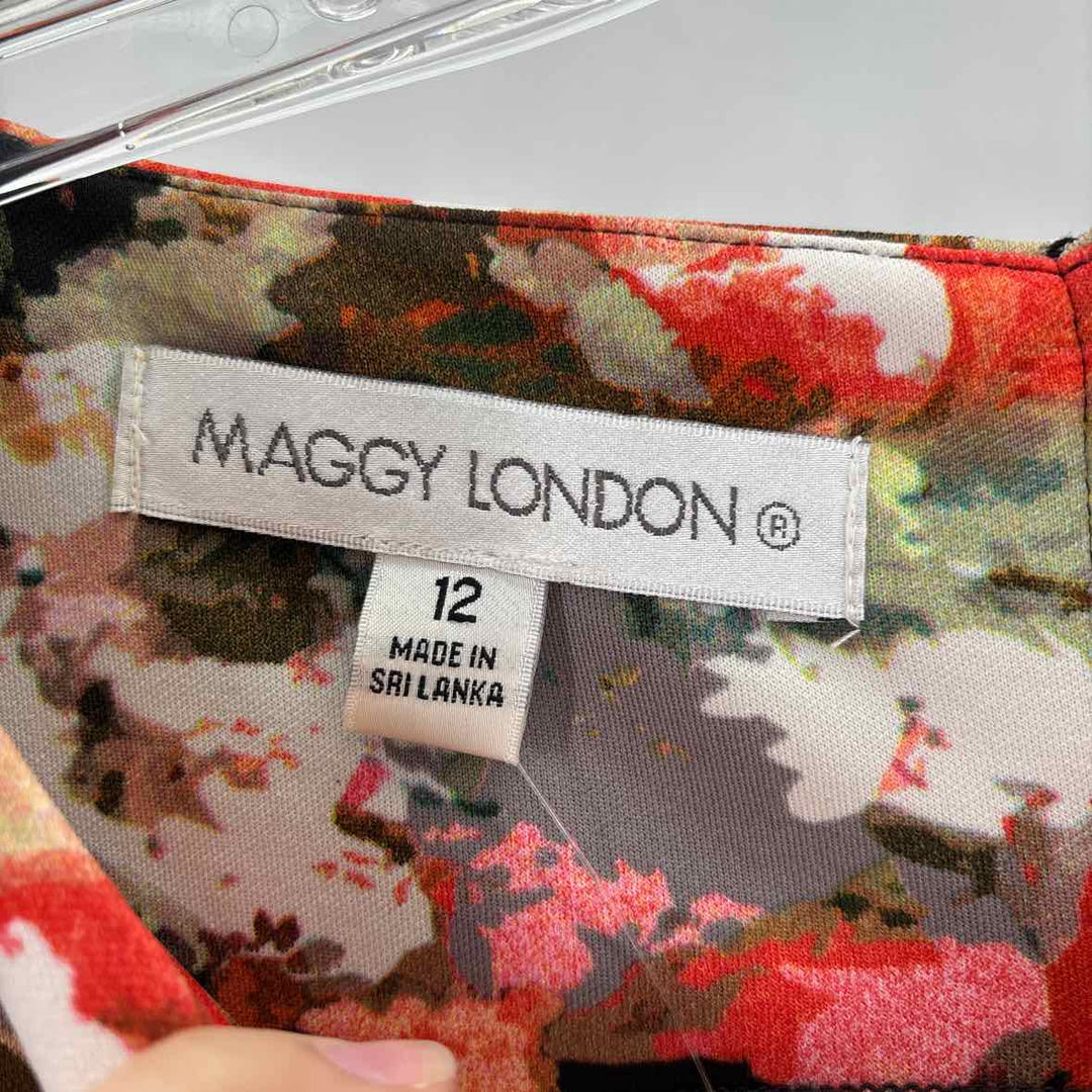 Size 12 MAGGY LONDON Multi-Color Dress