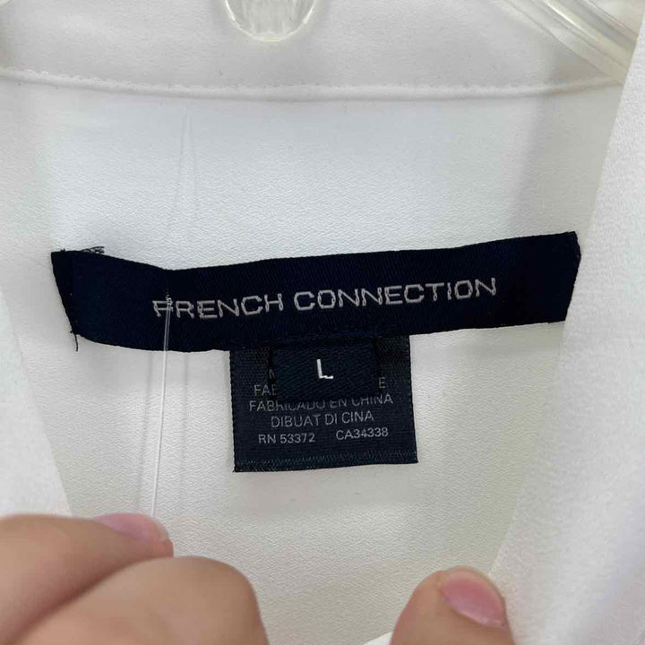 Size L FRENCH CONNECTION Ivory Lace Shirt