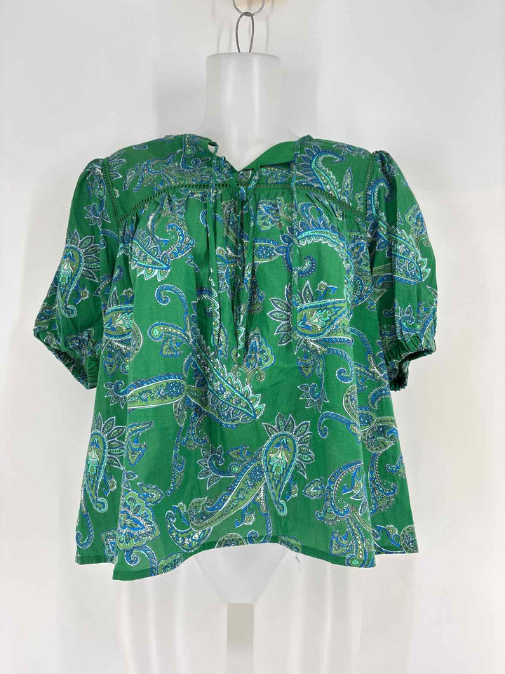 Size L PHILOSPHY Green Print Shirt