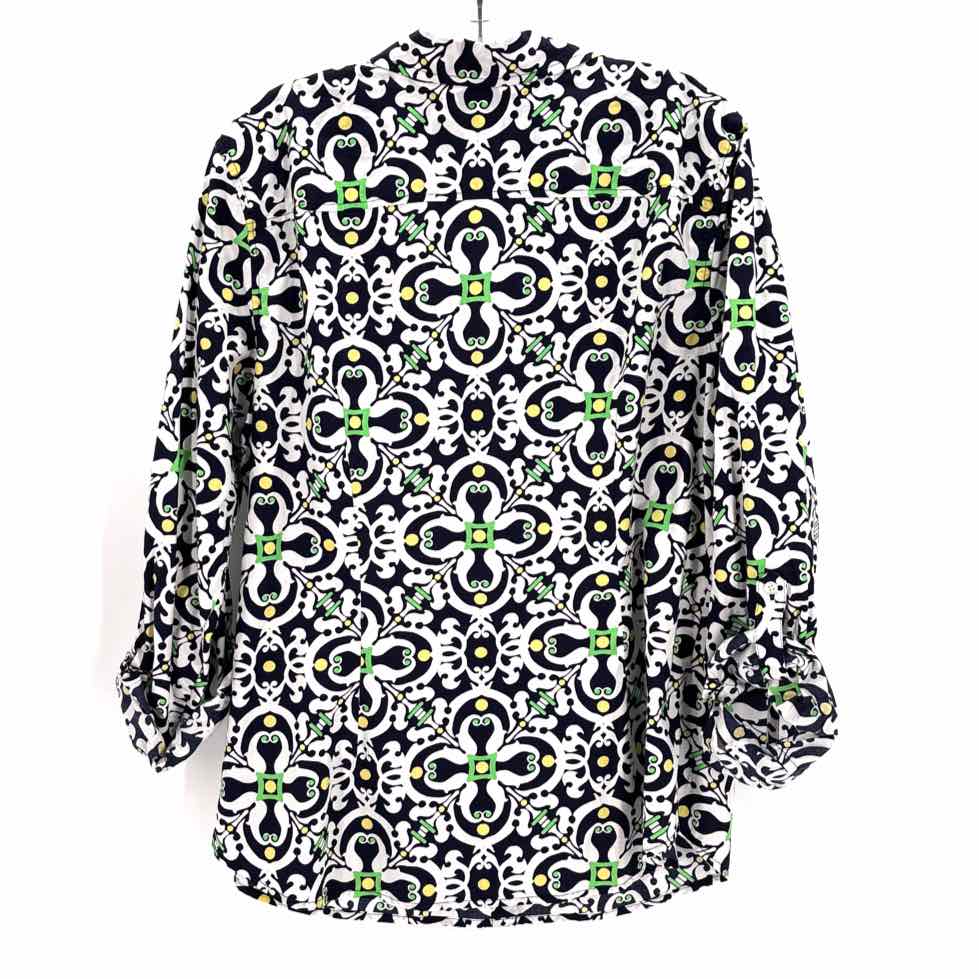 Size 16 Talbots Navy Print Shirt