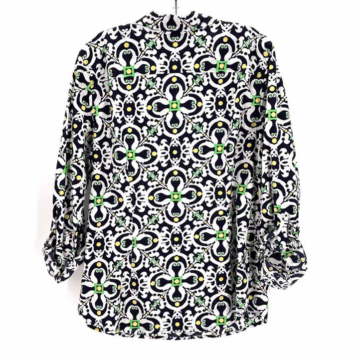 Size 16 Talbots Navy Print Shirt