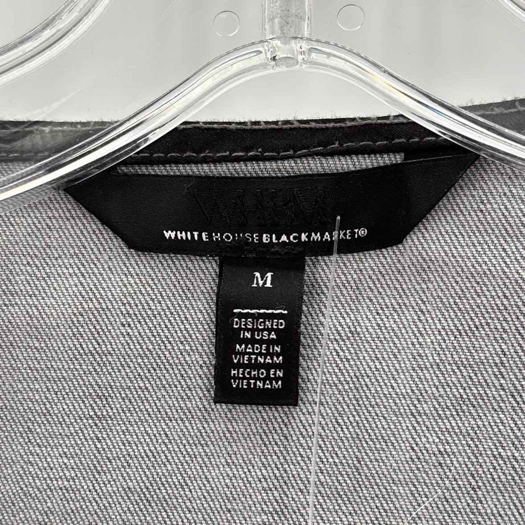 Size M White House Black Market Gray Denim Jacket