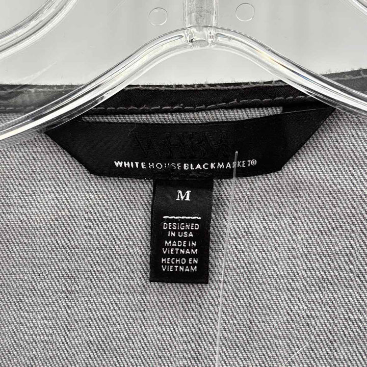 Size M White House Black Market Gray Denim Jacket