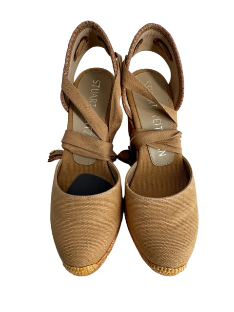 Shoe Size 36 Stuart Weitzman Pink Canvas Sandals