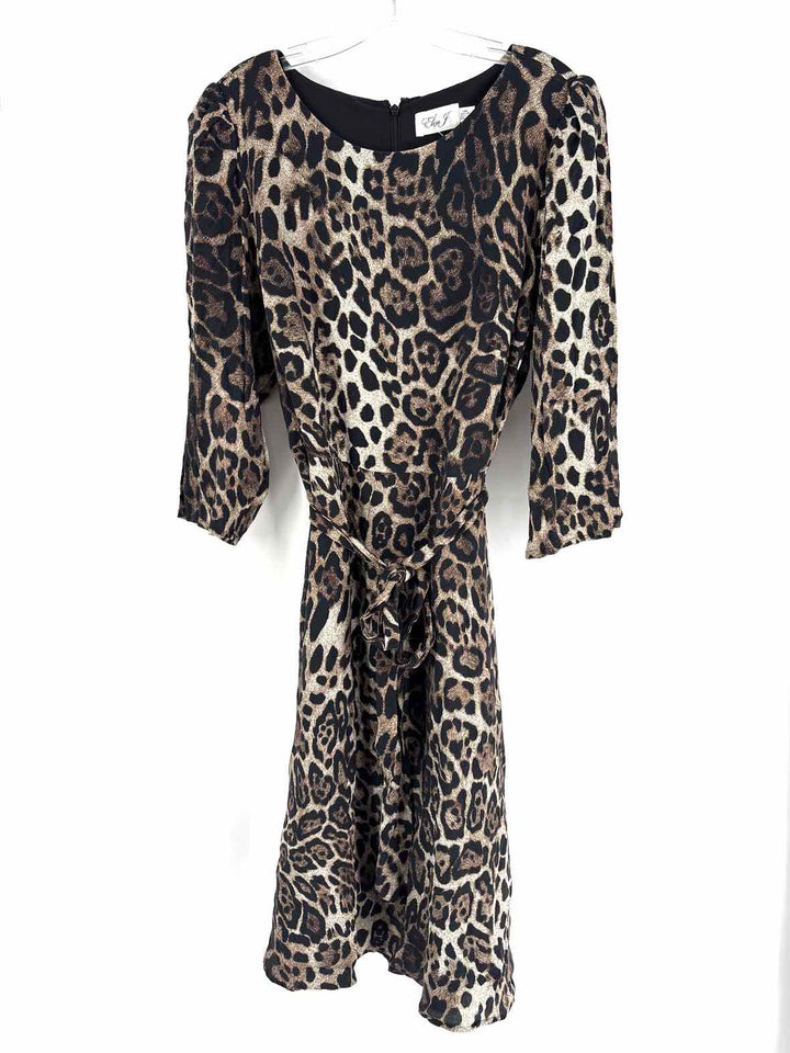 Size 16 ELIZA J Brown Print Dress