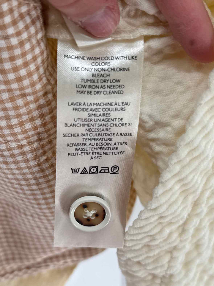 Size XL MAEVE Ivory Velour Shirt