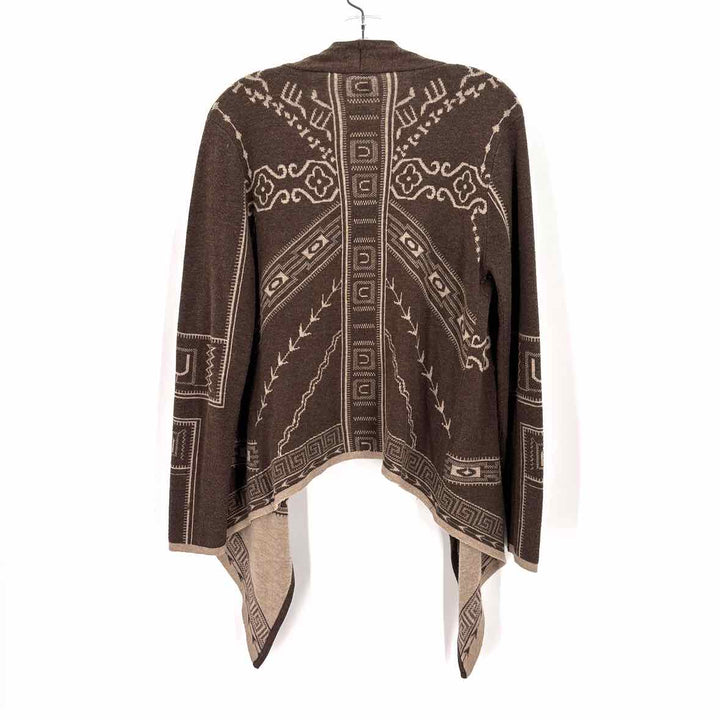 Size M Brown Print Sweater