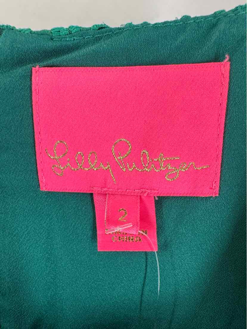 Size 2 Lilly Pulitzer Green Dress
