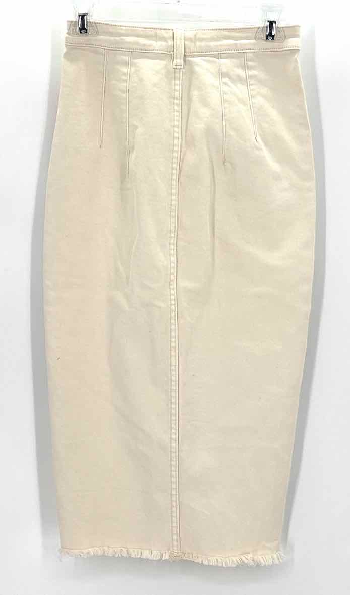 Size 4 Cream Denim Skirt